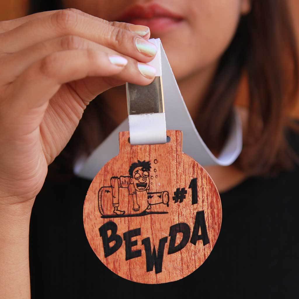 #1 Bewda Wooden Medal - Image 2