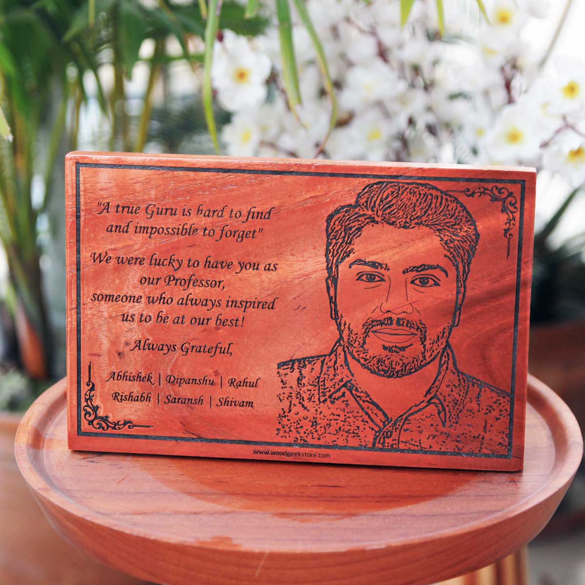 Thank You For Being Our Mentor Engraved Wood Frame For Teachers - Image 2