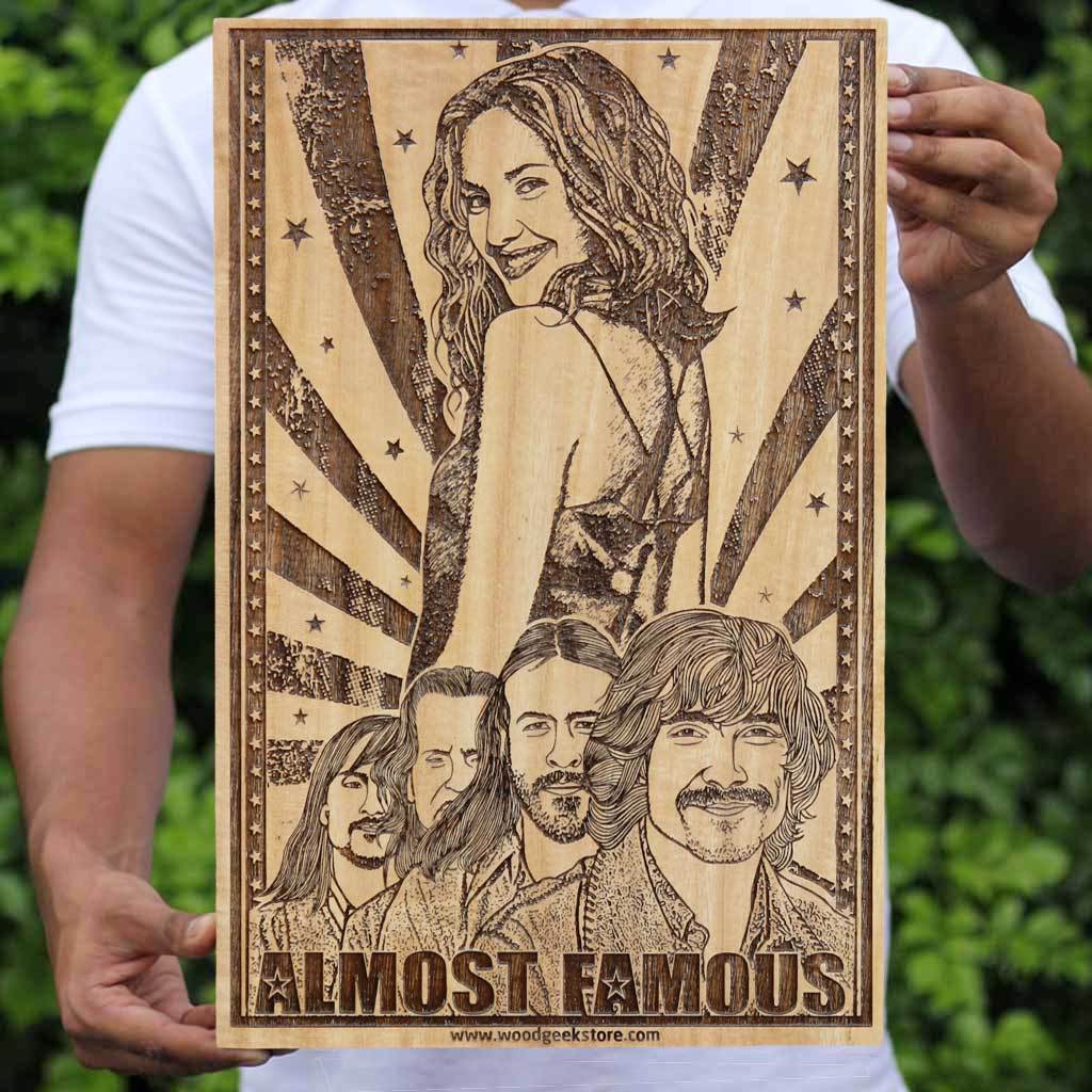 Almost Famous Carved Wooden Poster