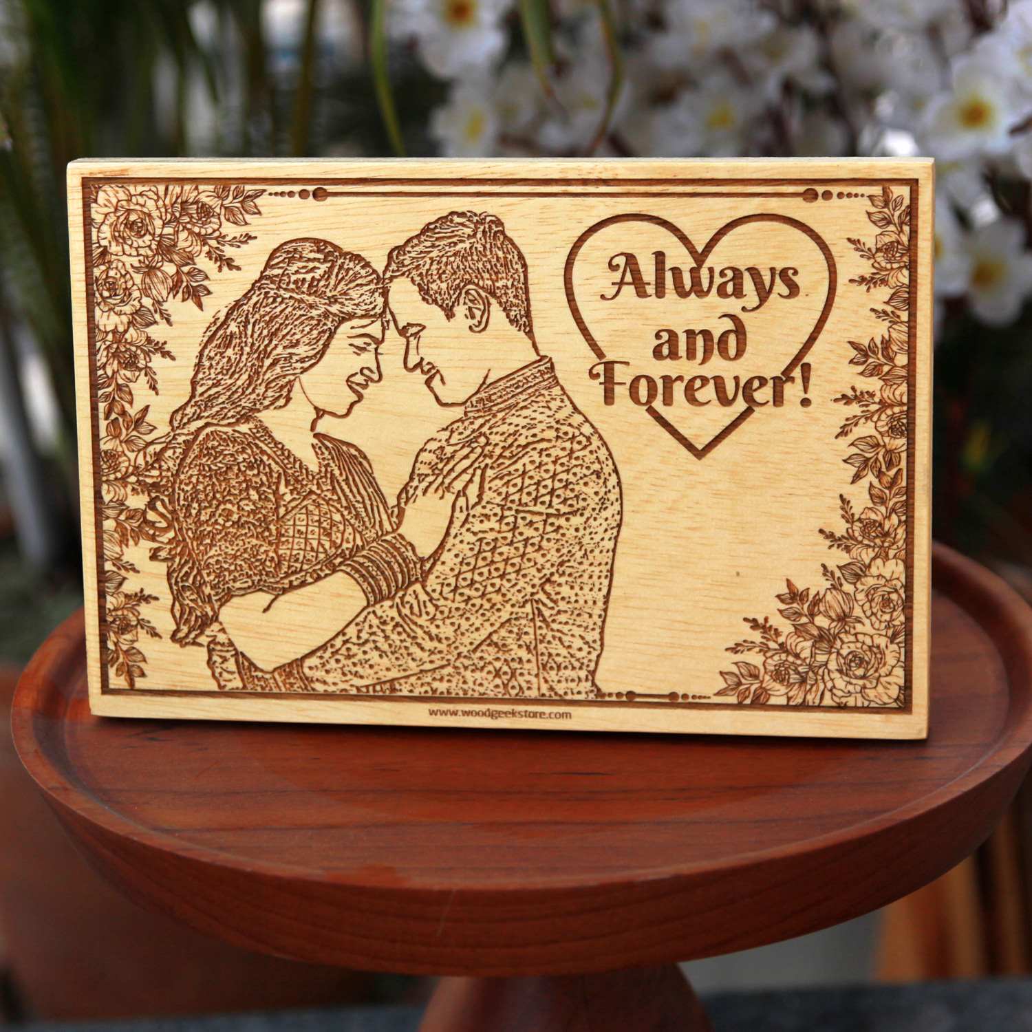 Always & Forever – Engraved Wooden Frame | Personalized Love Gift - Image 4