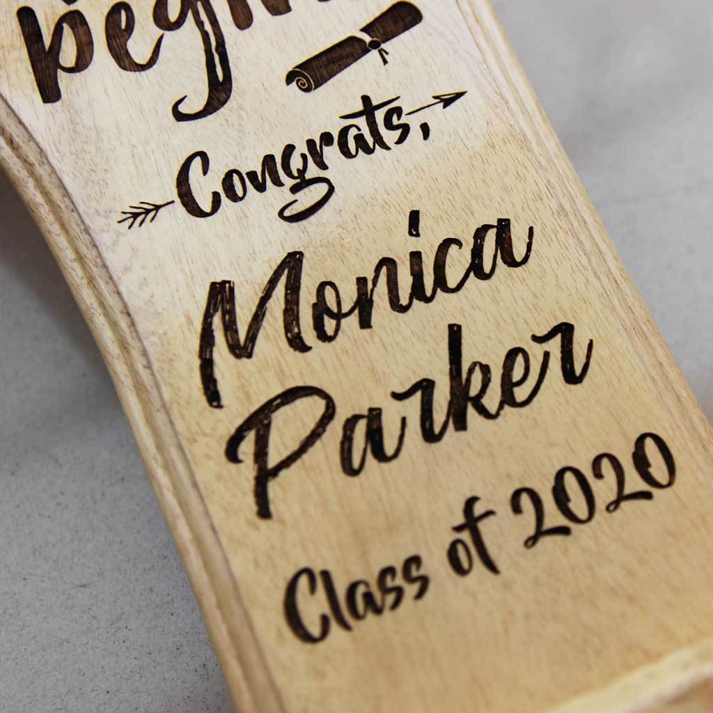 And So The Adventure Begins Wooden Award Standee - Image 3
