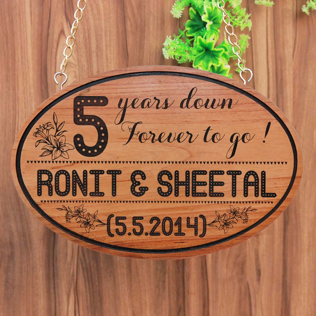 Forever To Go - Anniversary Hanging Wooden Sign