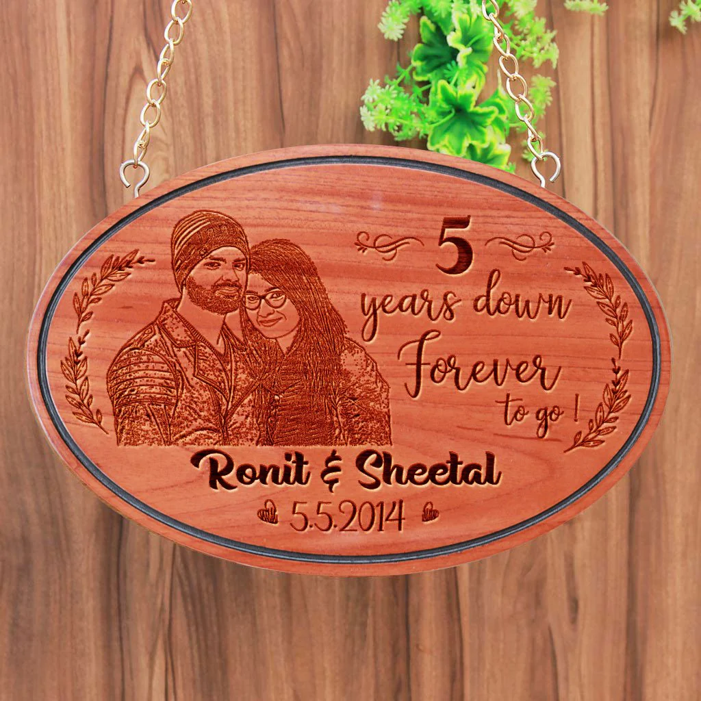 Forever To Go - Anniversary Hanging Wooden Sign - Image 2