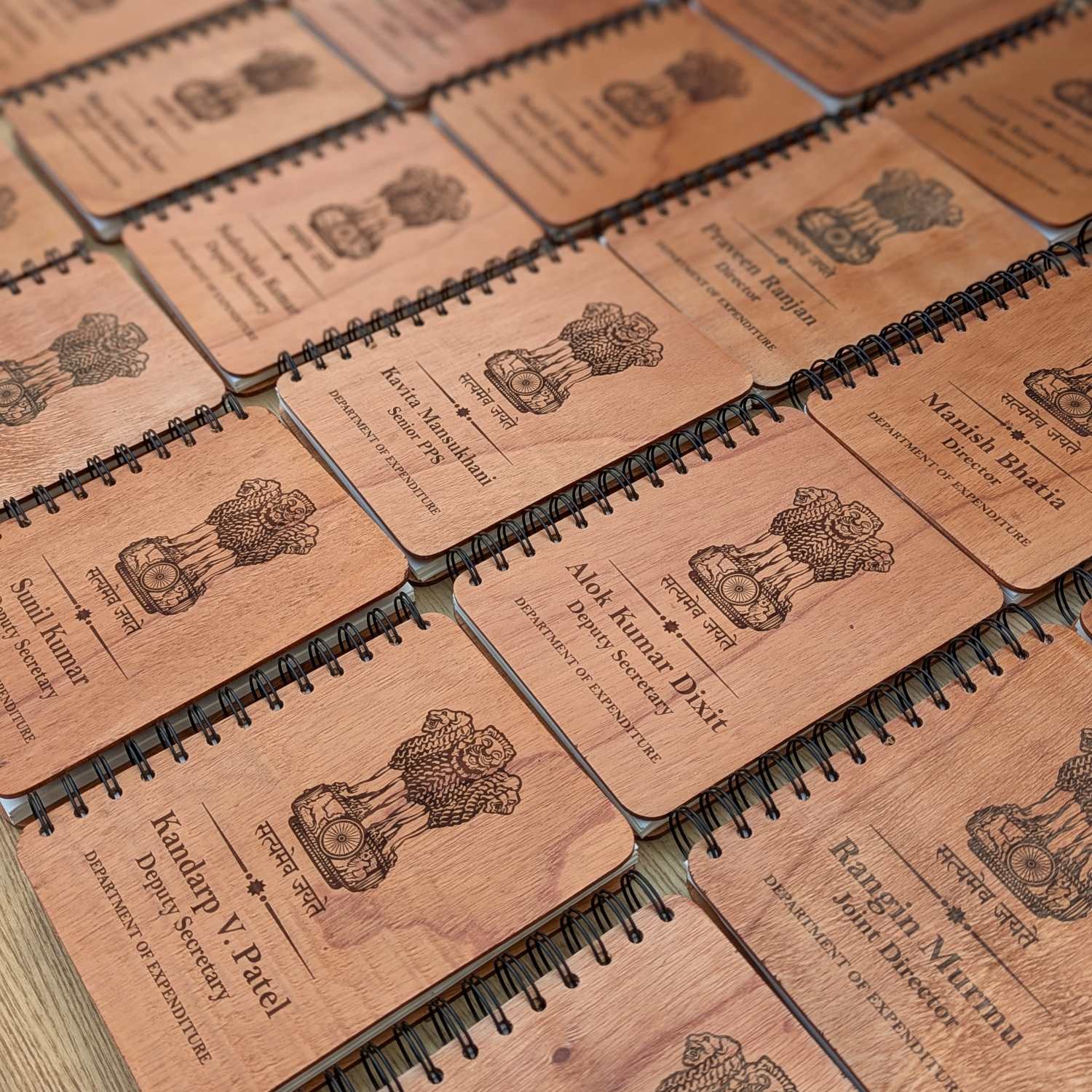 Ashok Stambh Engraved Wood Diary | Ashoka Pillar National Emblem Wood Notebook - Image 10