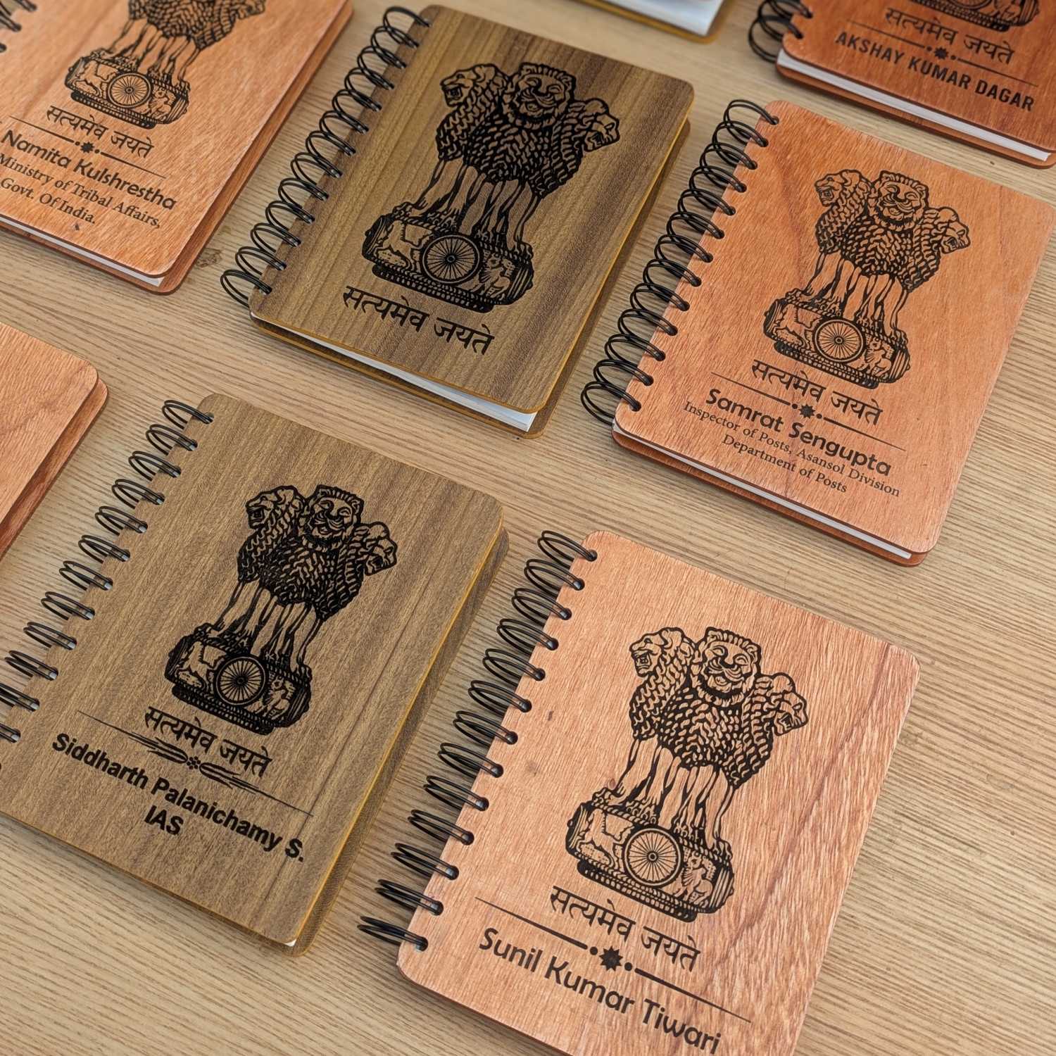 Ashok Stambh Engraved Wood Diary | Ashoka Pillar National Emblem Wood Notebook - Image 15