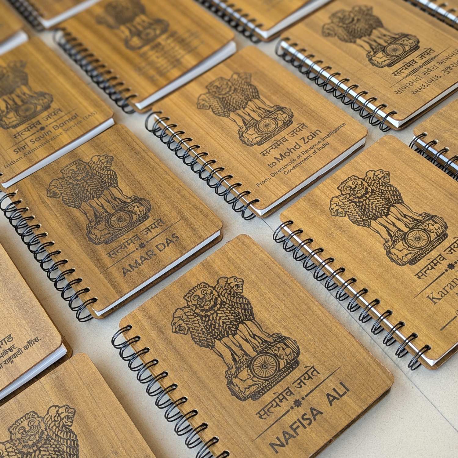 Ashok Stambh Engraved Wood Diary | Ashoka Pillar National Emblem Wood Notebook - Image 19