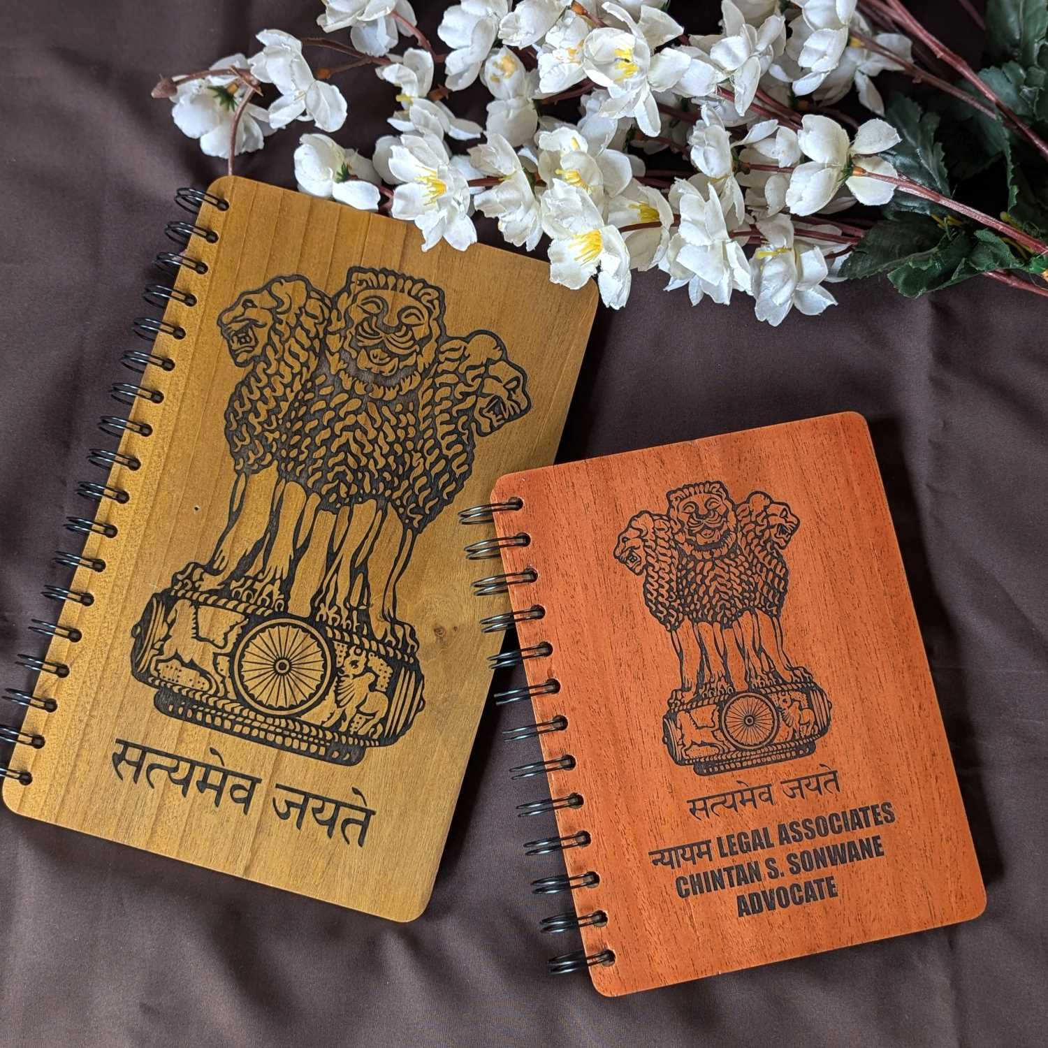 Ashok Stambh Engraved Wood Diary | Ashoka Pillar National Emblem Wood Notebook - Image 20
