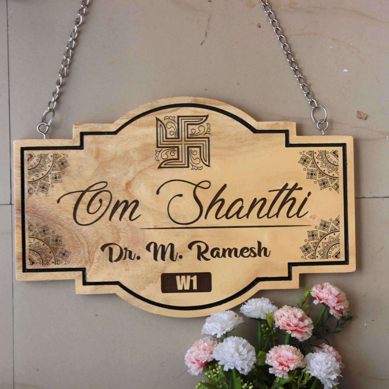 Auspicious Name Boards For House - Hanging Wooden Sign - Image 5