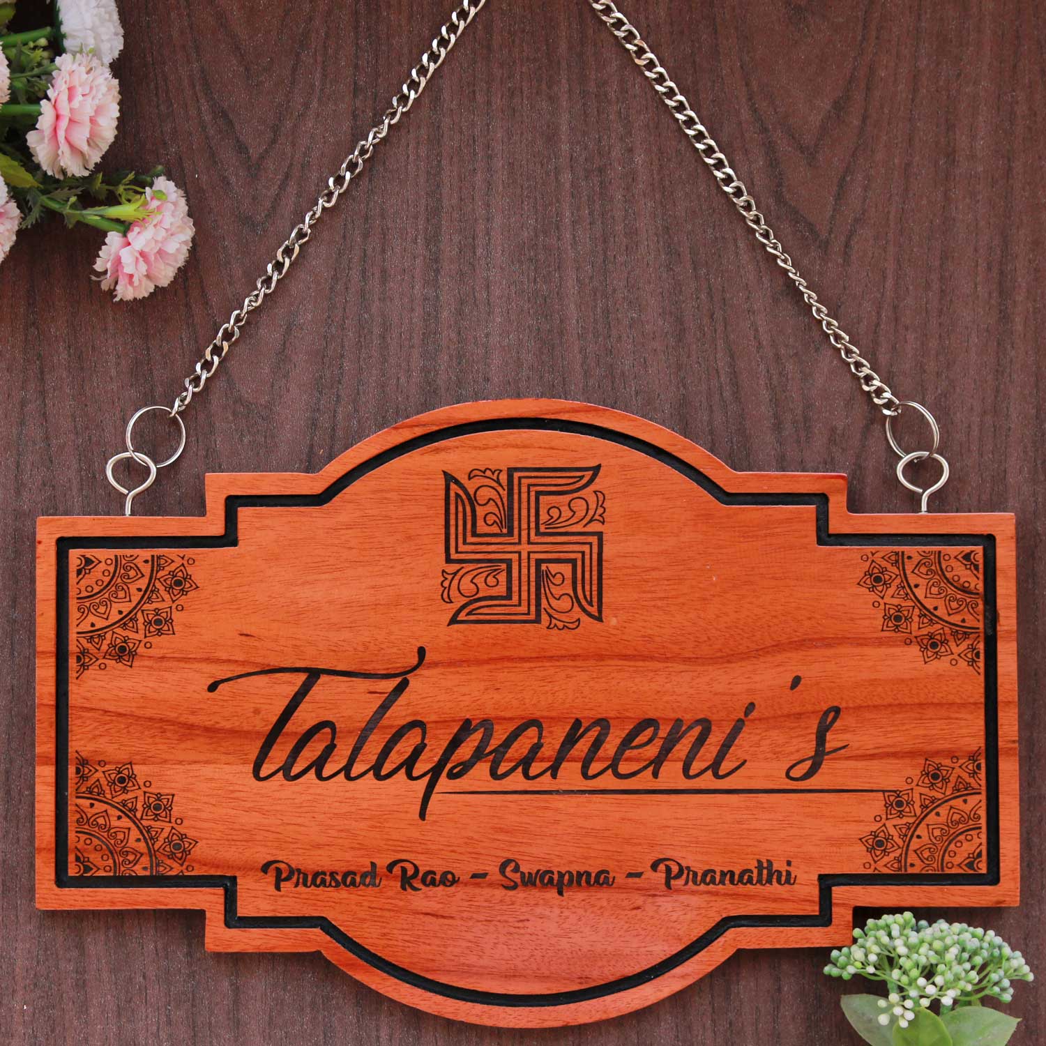 Auspicious Name Boards For House - Hanging Wooden Sign - Image 6