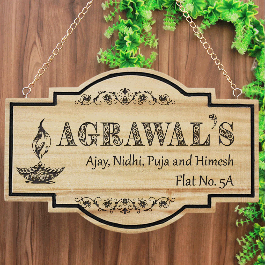 Auspicious Name Boards For House - Hanging Wooden Sign - Image 8