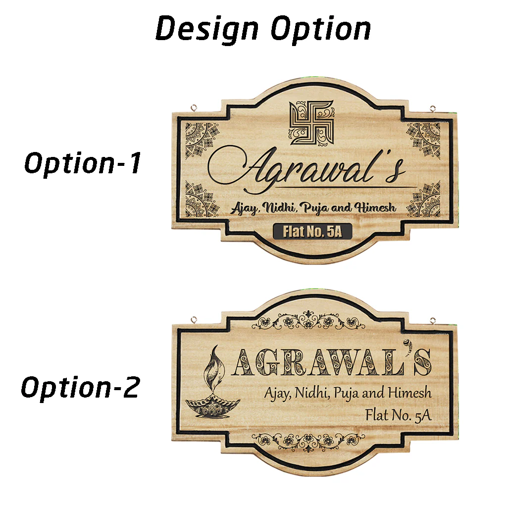Auspicious Name Boards For House - Hanging Wooden Sign - Image 9