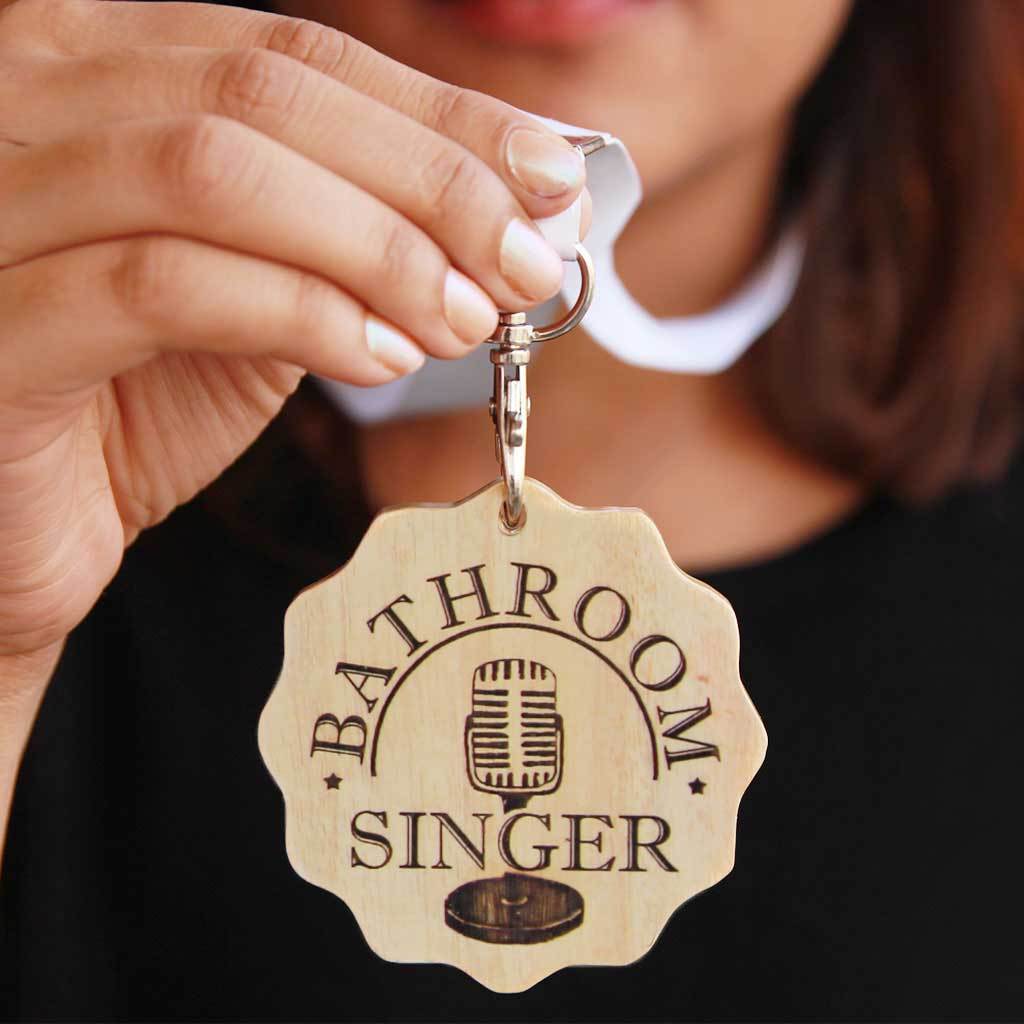 Bathroom Singer Wooden Medal - Image 2