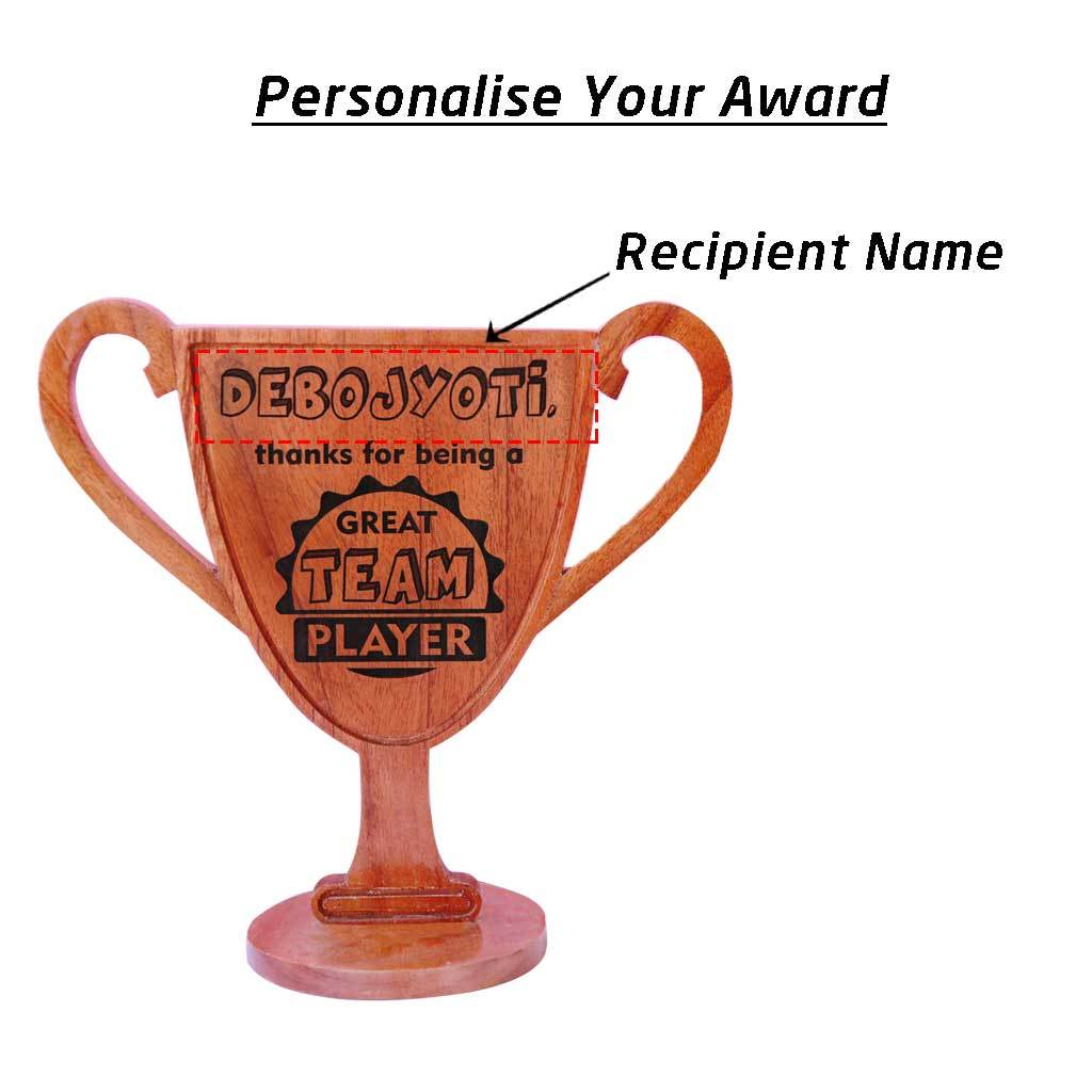 Great Colleague/Team Mate Wooden Trophy | Customised Corporate Awards - Image 5