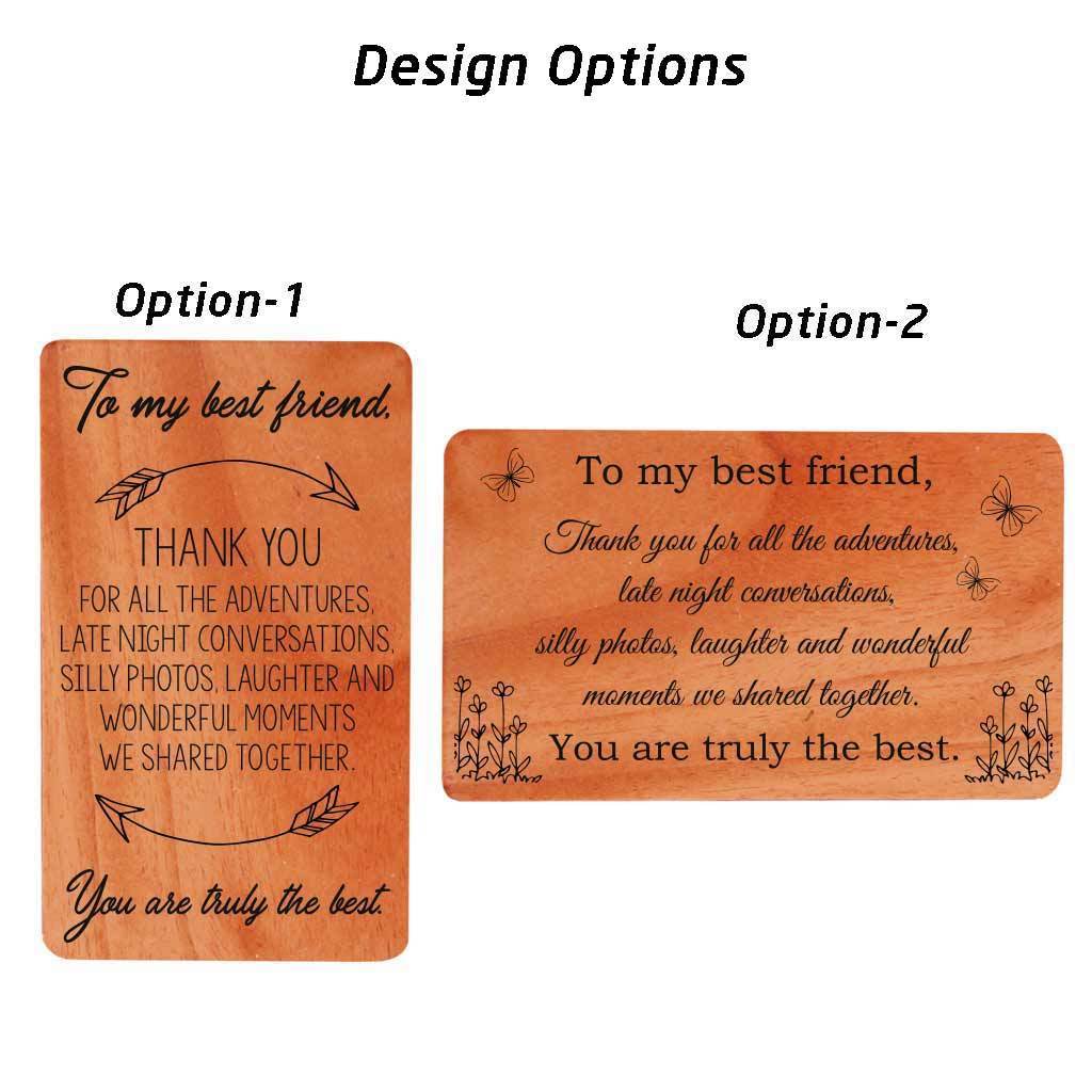 Best Friend Cards: Set Of Personalized Wooden Cards - Image 4
