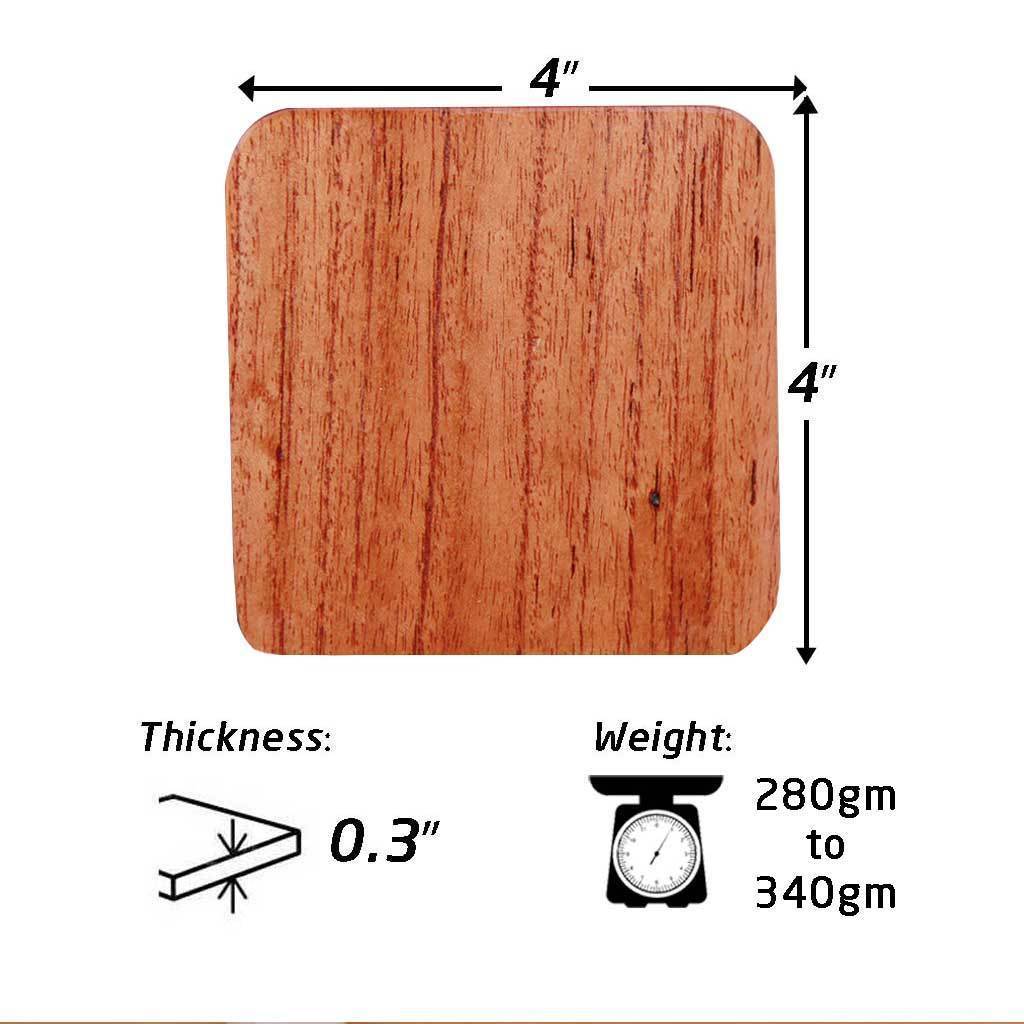 Happy Birthday Wooden Coaster Set With Holder - Image 7