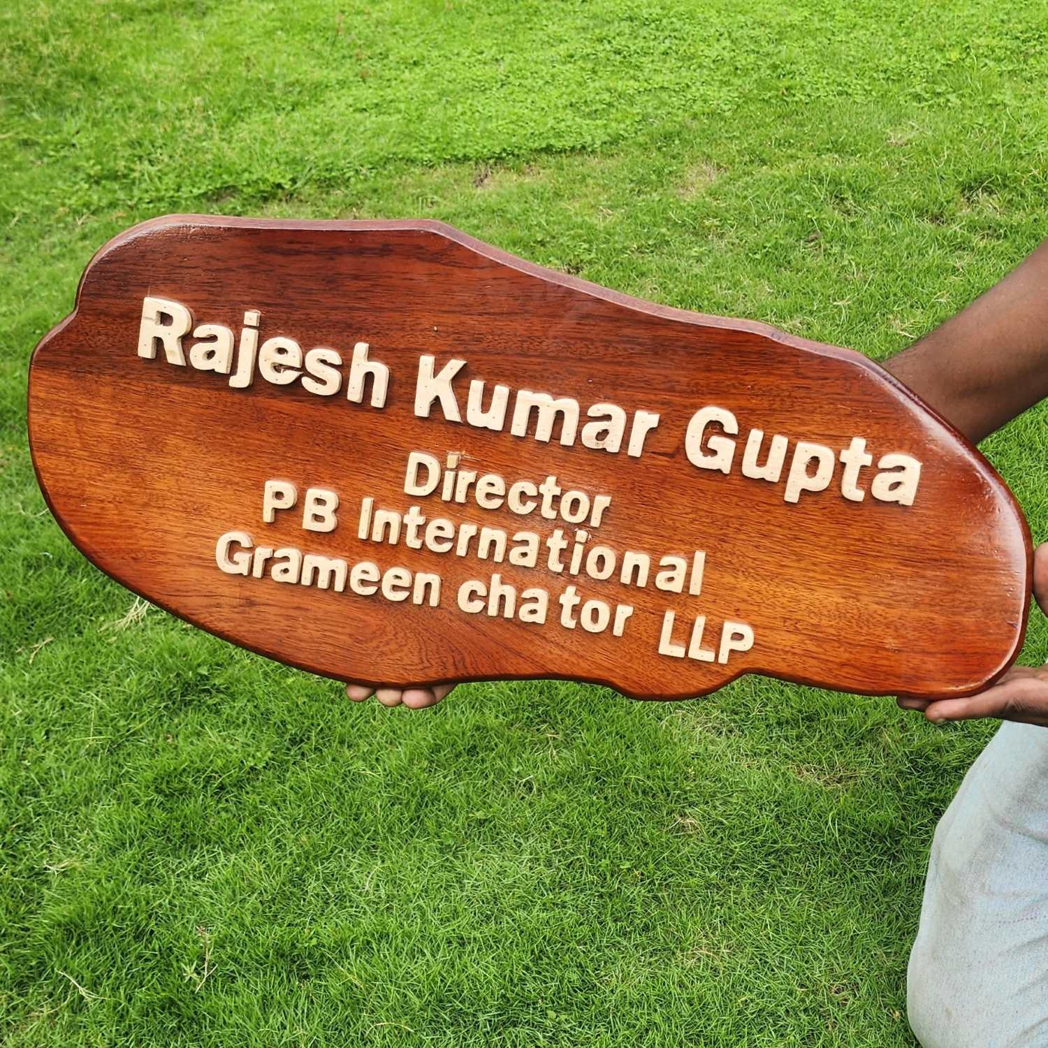 Carved Wood Nameplate For Home With 3d Wood Letters - Image 6