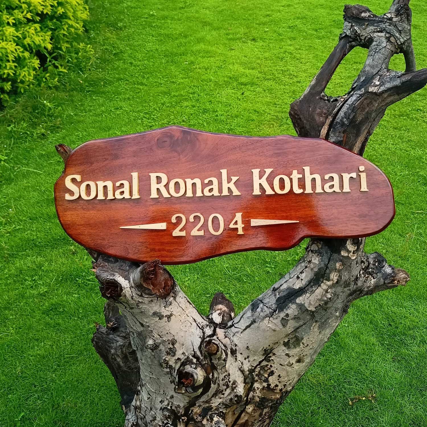 Carved Wood Nameplate For Home With 3d Wood Letters - Image 9