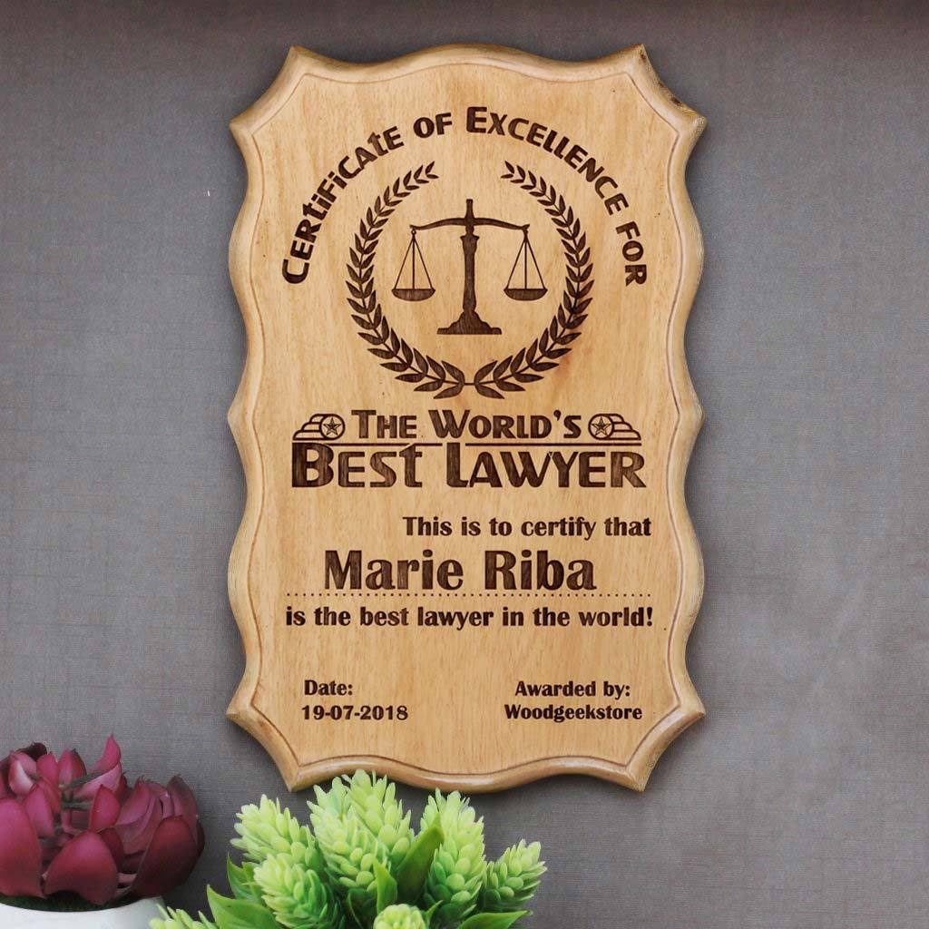 Certificate of Excellence for The World's Best Lawyer - Image 2