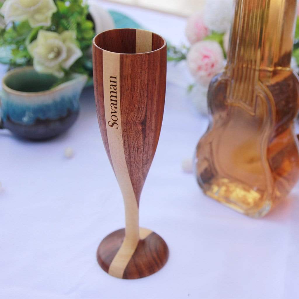 Champagne Glasses | Classy Champagne Flutes | Handmade Wooden Wine Goblets - Image 10