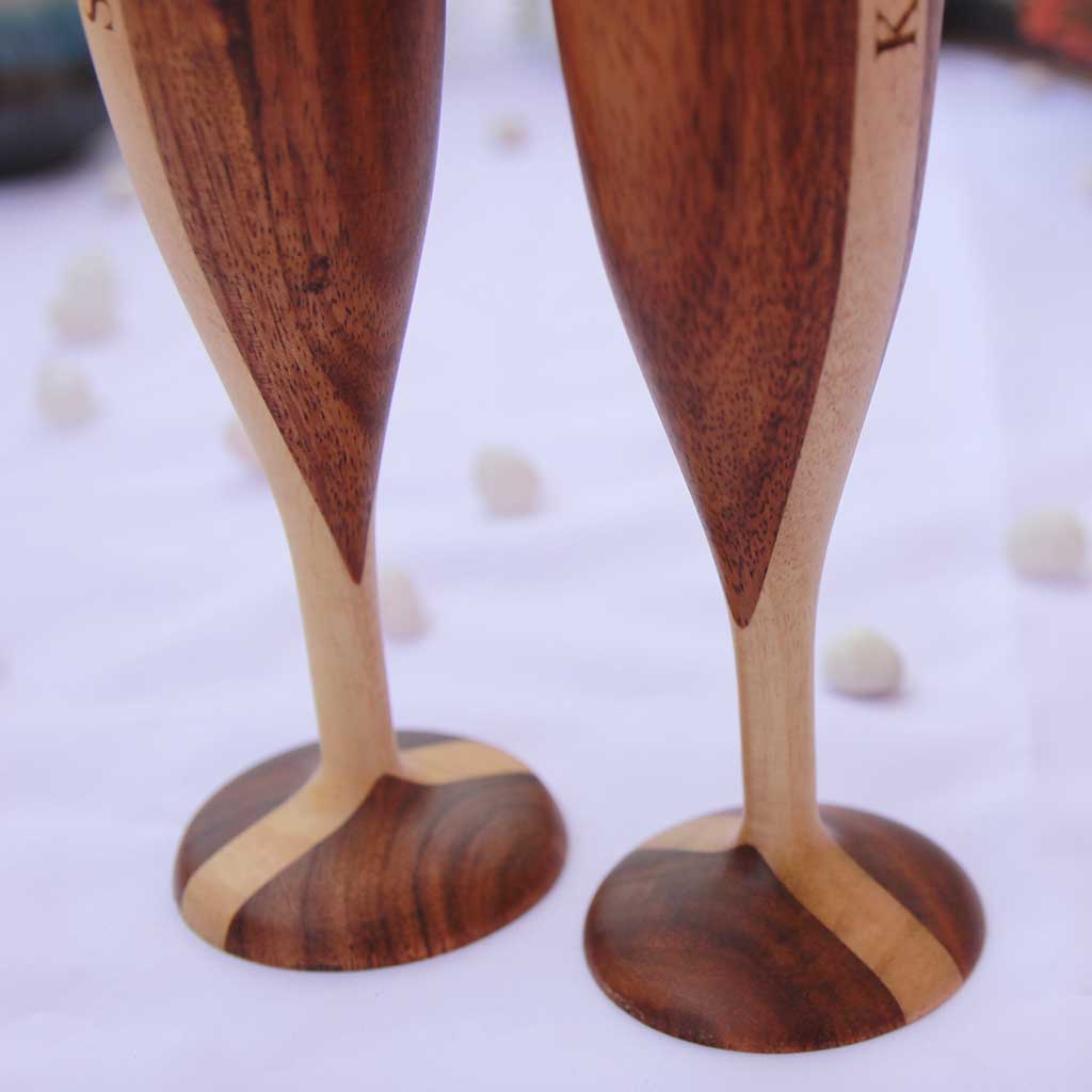 Champagne Glasses | Classy Champagne Flutes | Handmade Wooden Wine Goblets - Image 16