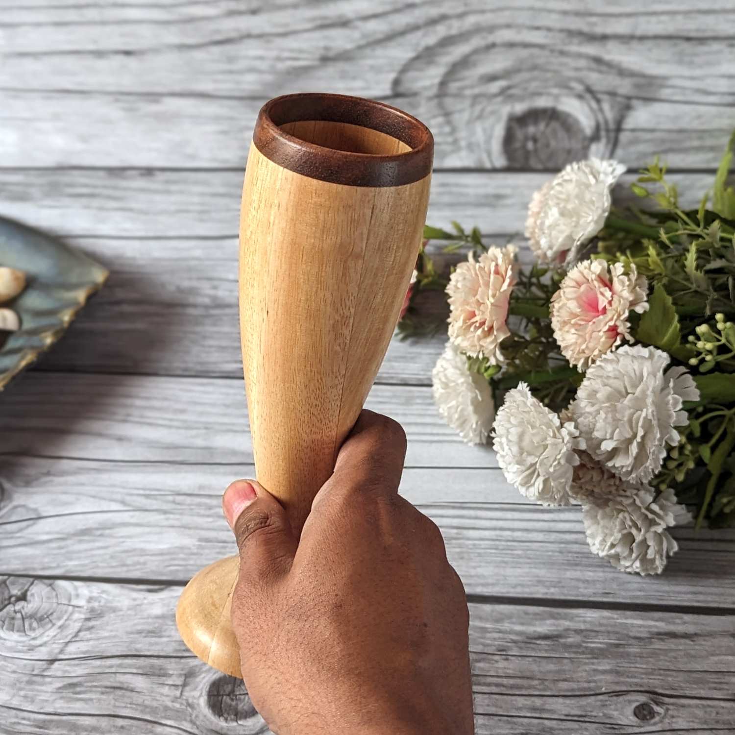 Champagne Glasses | Classy Champagne Flutes | Handmade Wooden Wine Goblets - Image 4
