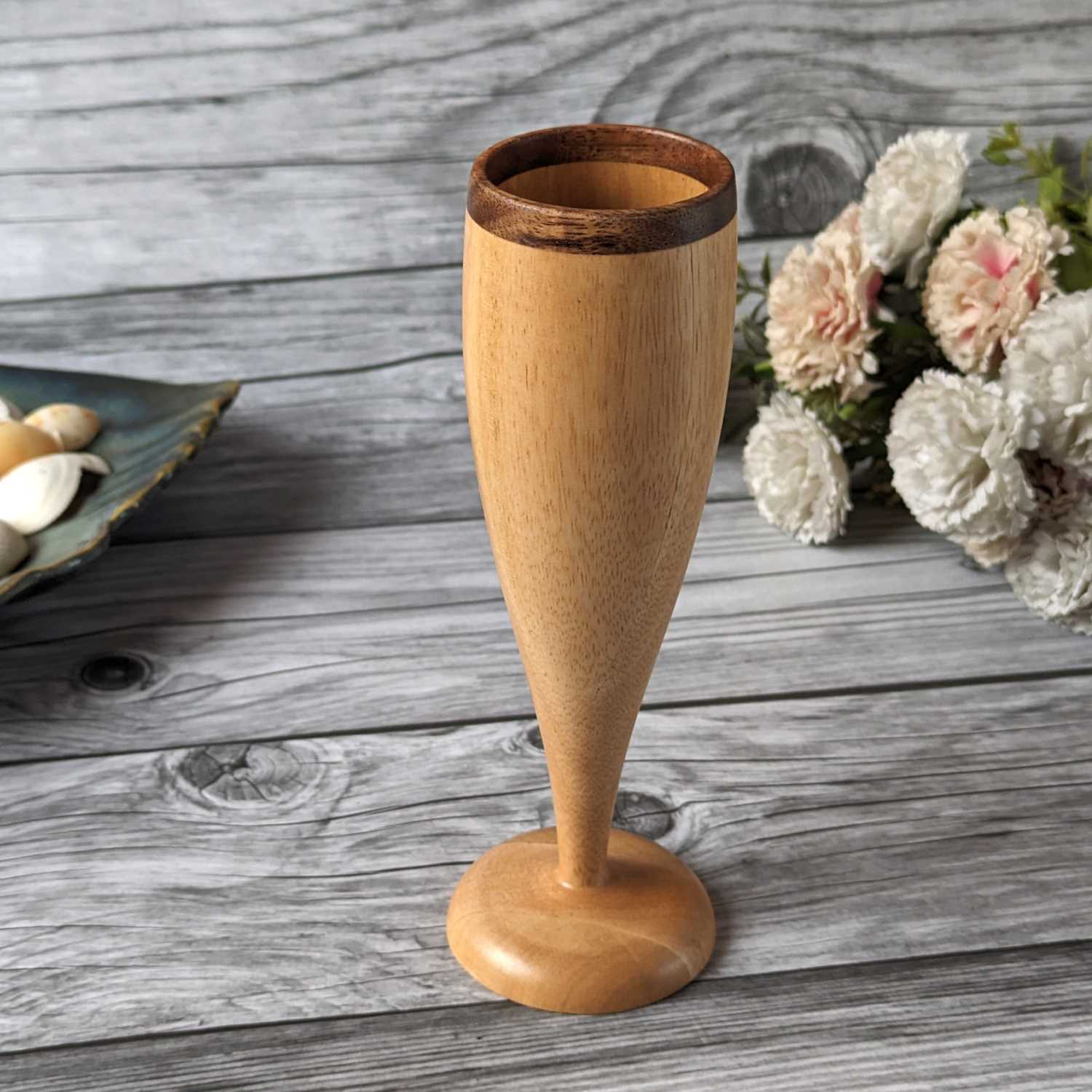 Champagne Glasses | Classy Champagne Flutes | Handmade Wooden Wine Goblets - Image 6