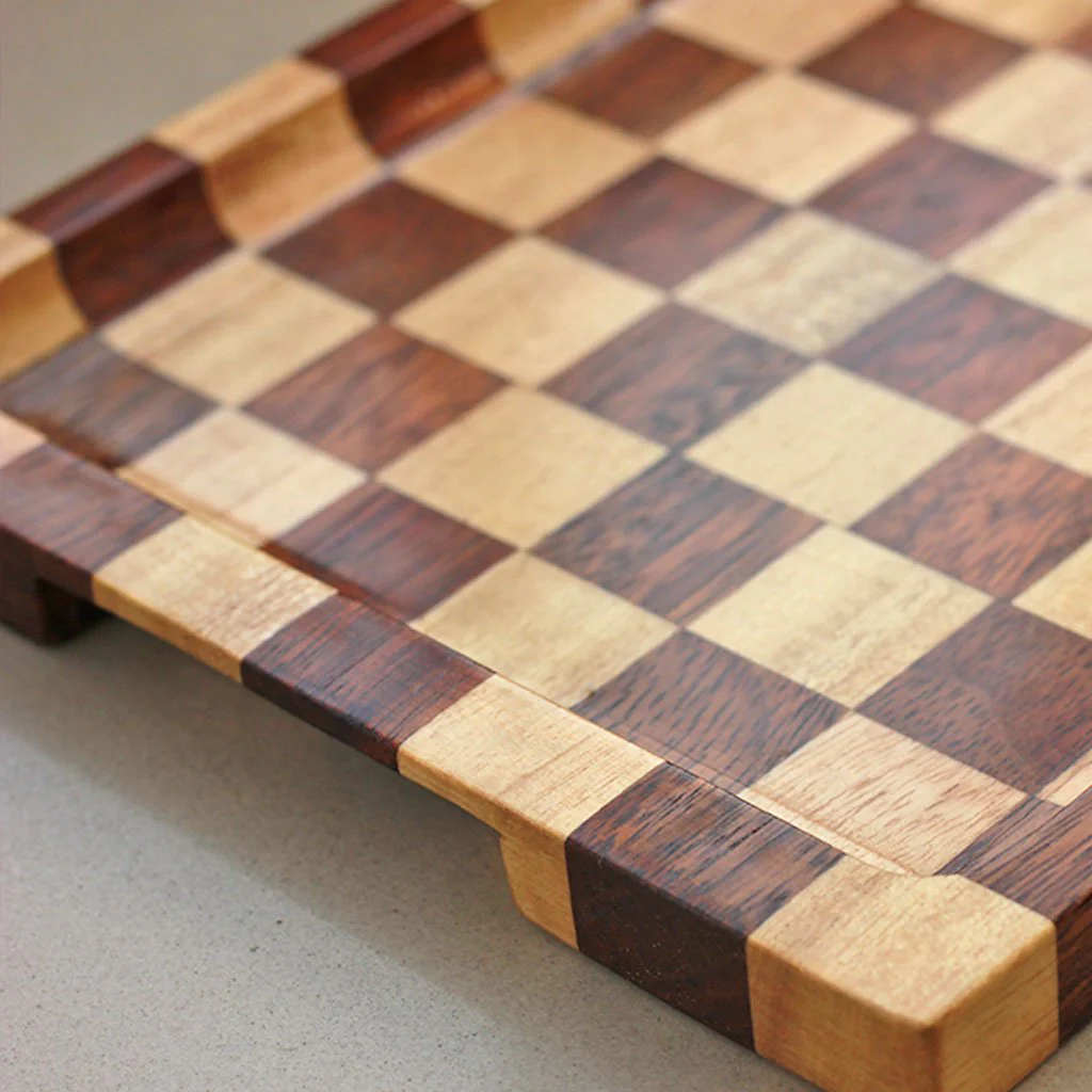 Chessboard Style Wooden Tray - Image 4