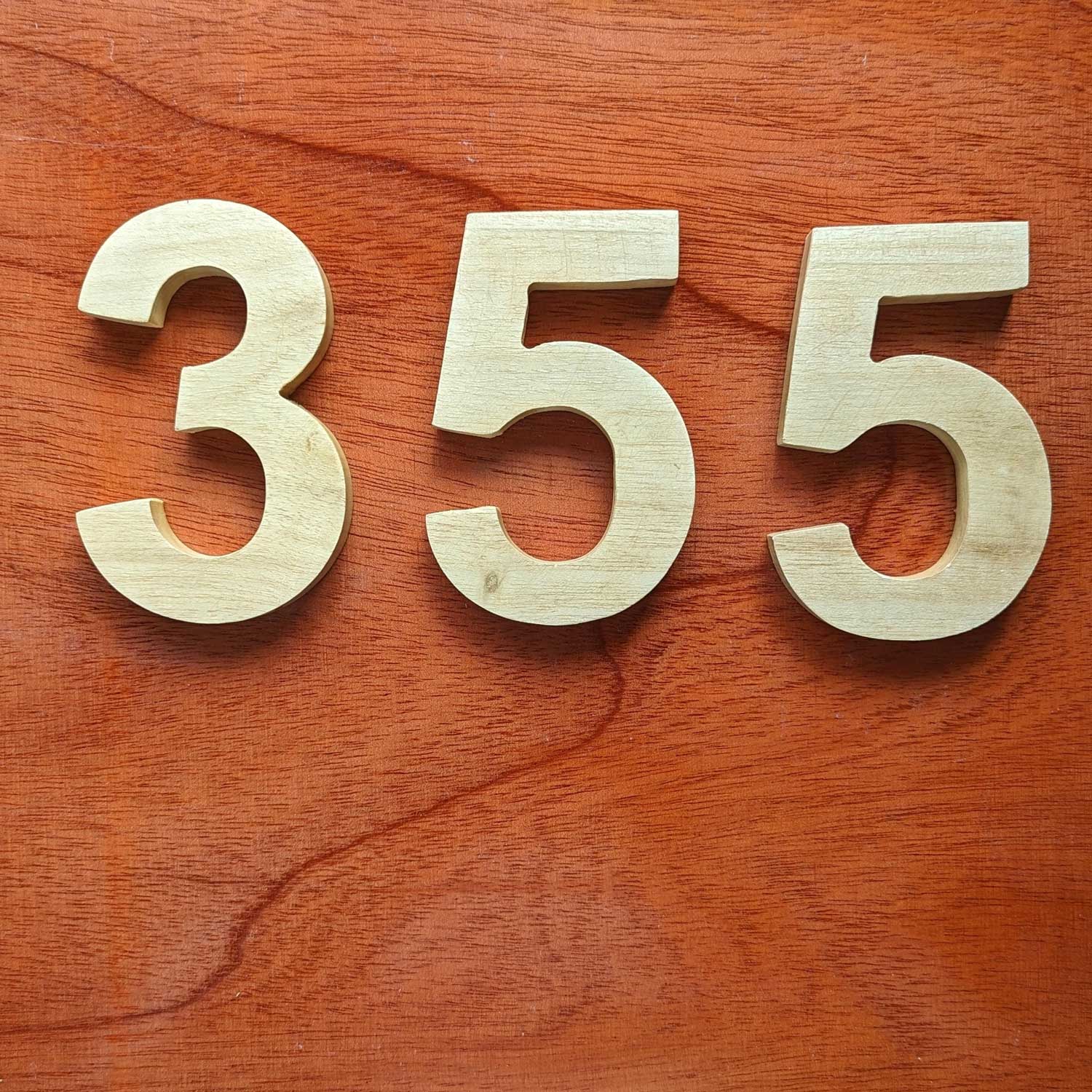 Chic 3D Wooden Numbers & Letters | Customizable House Signage - Image 3