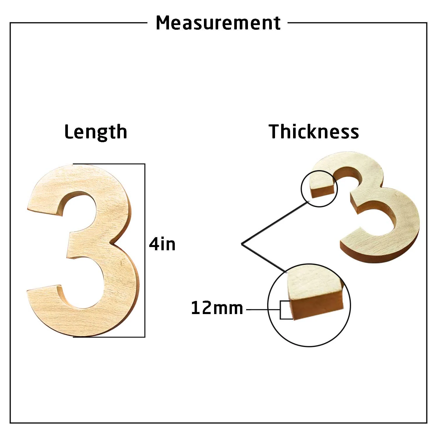 Chic 3D Wooden Numbers & Letters | Customizable House Signage - Image 4