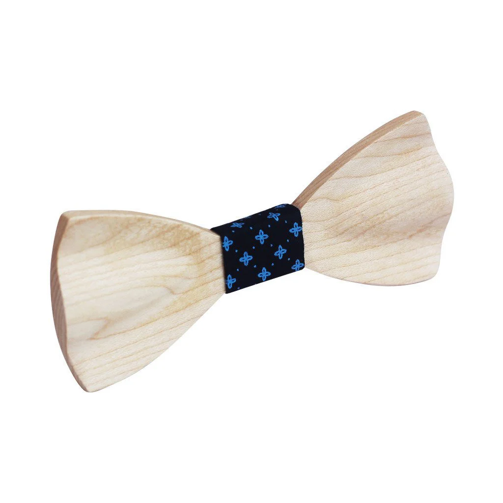 The Shah - White Wooden Bow Tie - Image 4