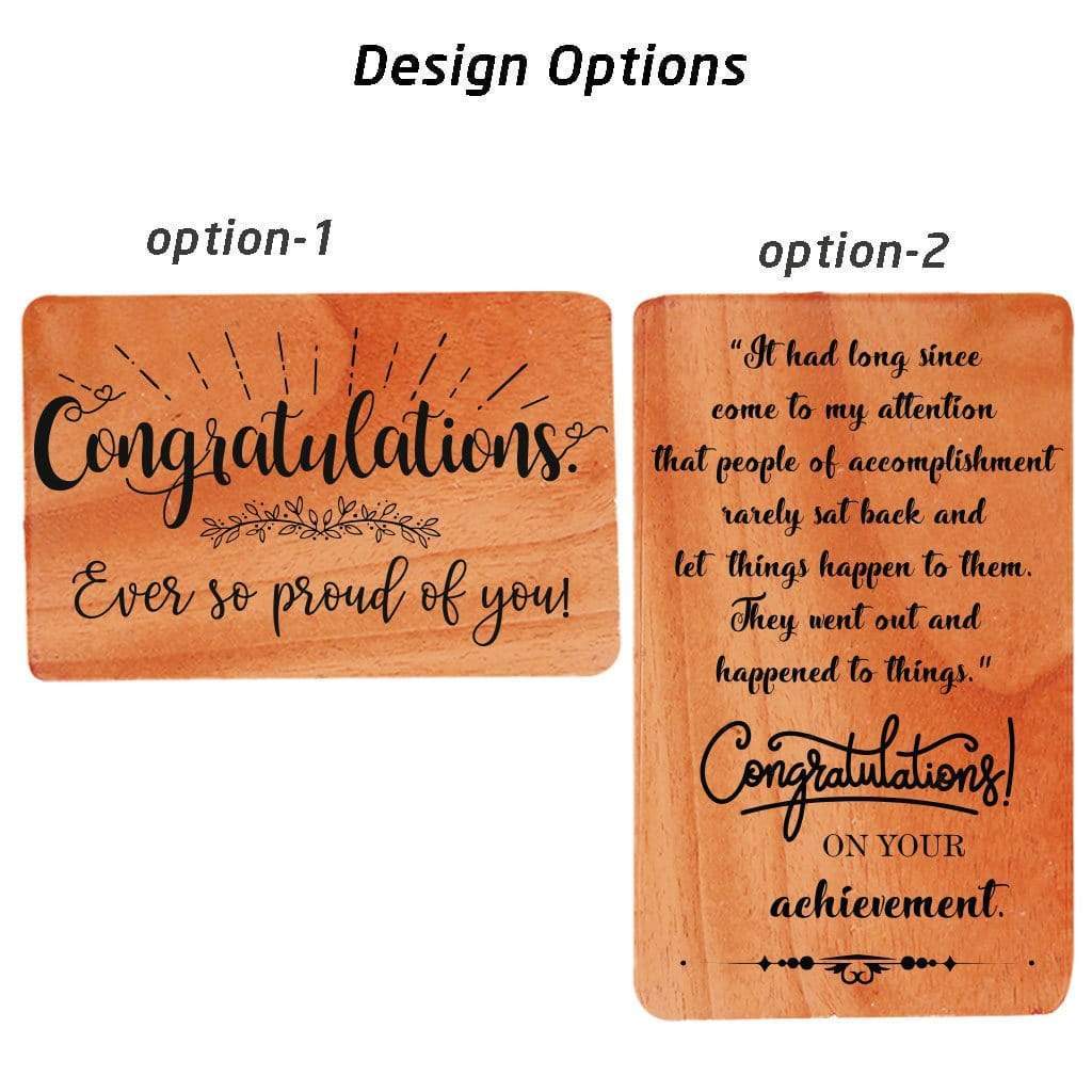 Congratulations Cards: Set Of Personalized Wooden Cards - Image 4