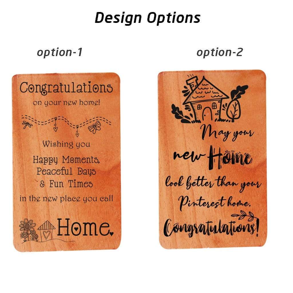 Congratulations On New Home Greeting Cards: Set Of Personalized Wooden Cards - Image 4