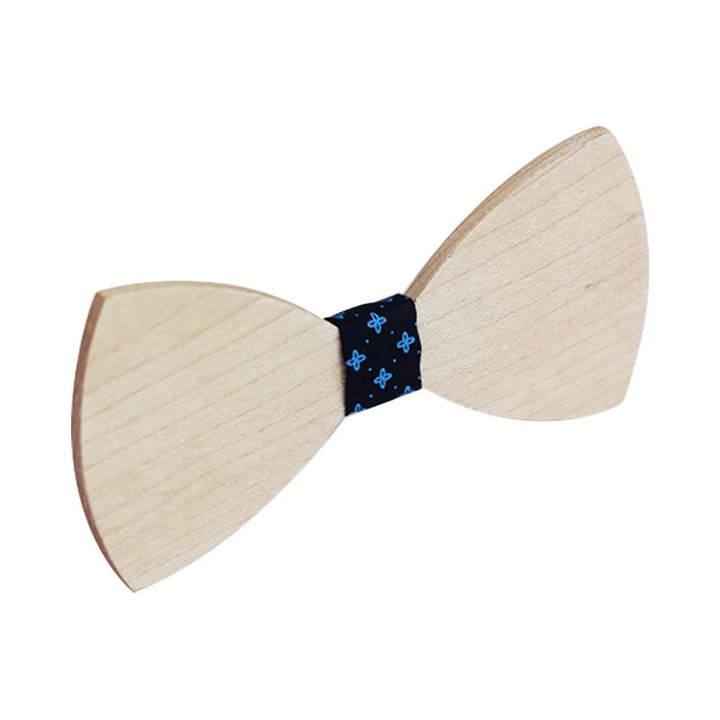 The Sherpa - White Wooden Bow Tie - Image 4