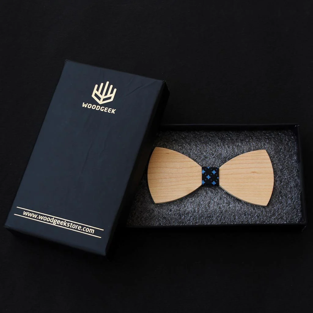 The Sherpa - White Wooden Bow Tie - Image 6