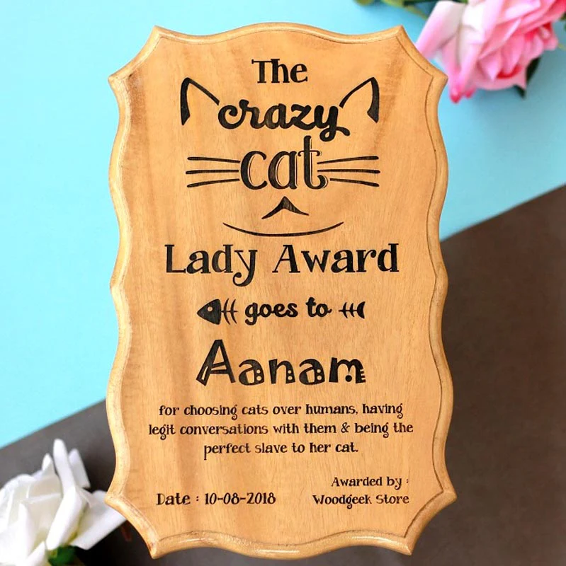 The Crazy Cat Lady/Lover Funny Recognition Award - Image 2