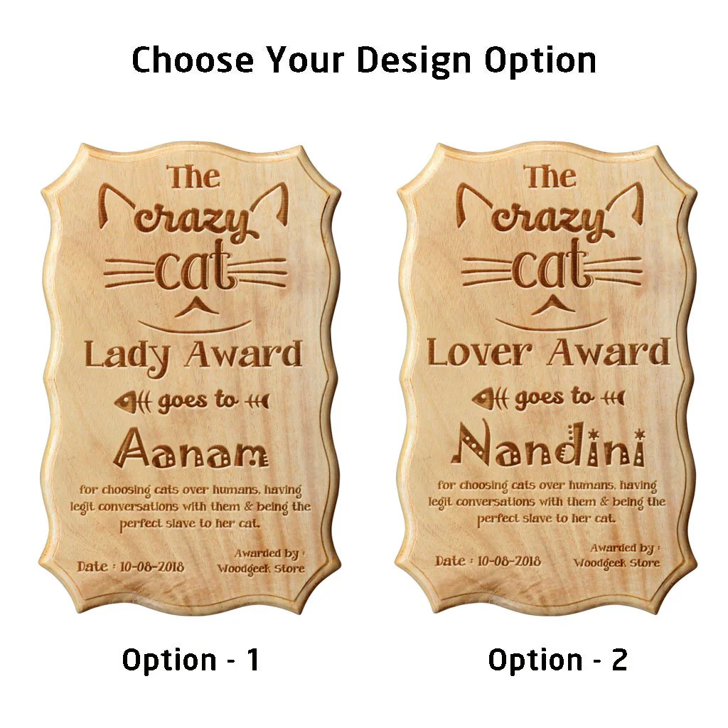 The Crazy Cat Lady/Lover Funny Recognition Award - Image 3