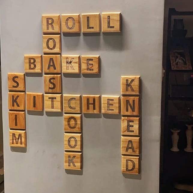 Crossword Wall Art for Kitchen
