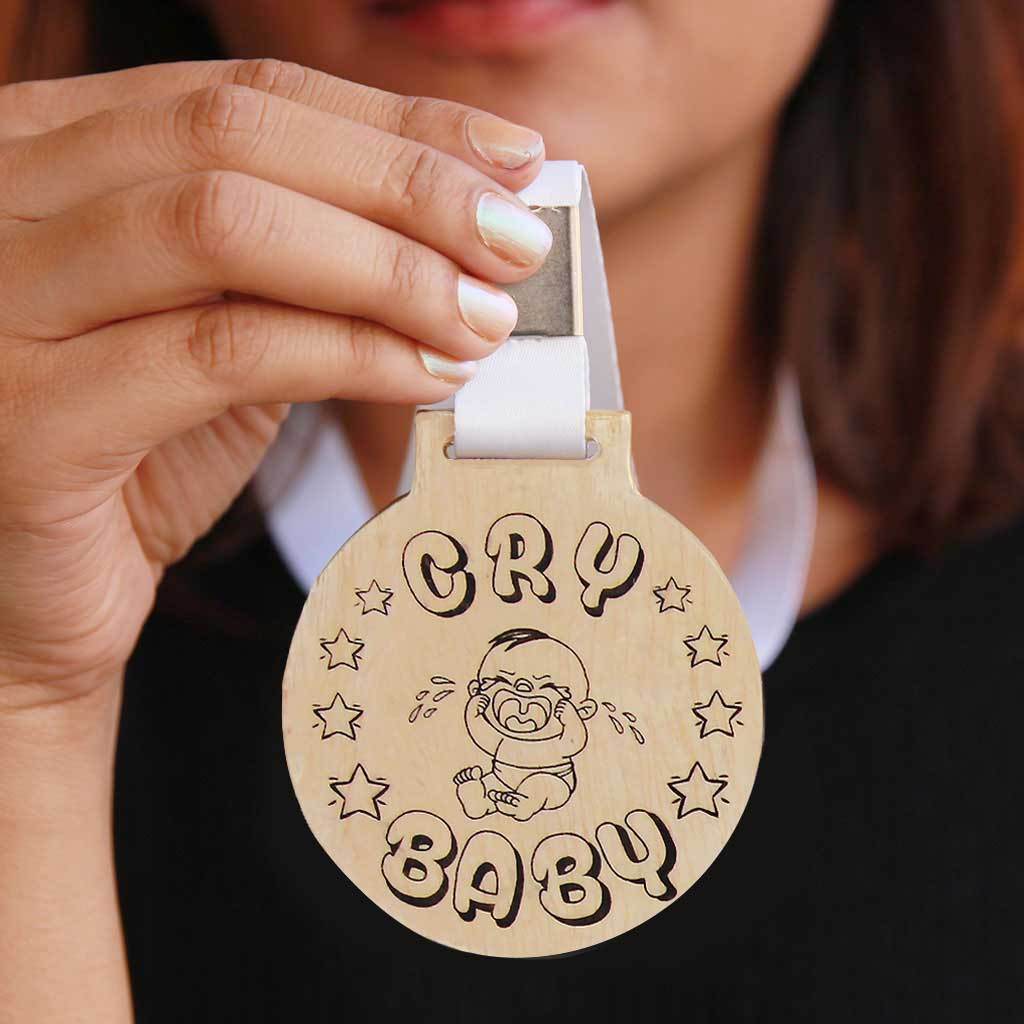 Cry Baby Wooden Medal - Image 2