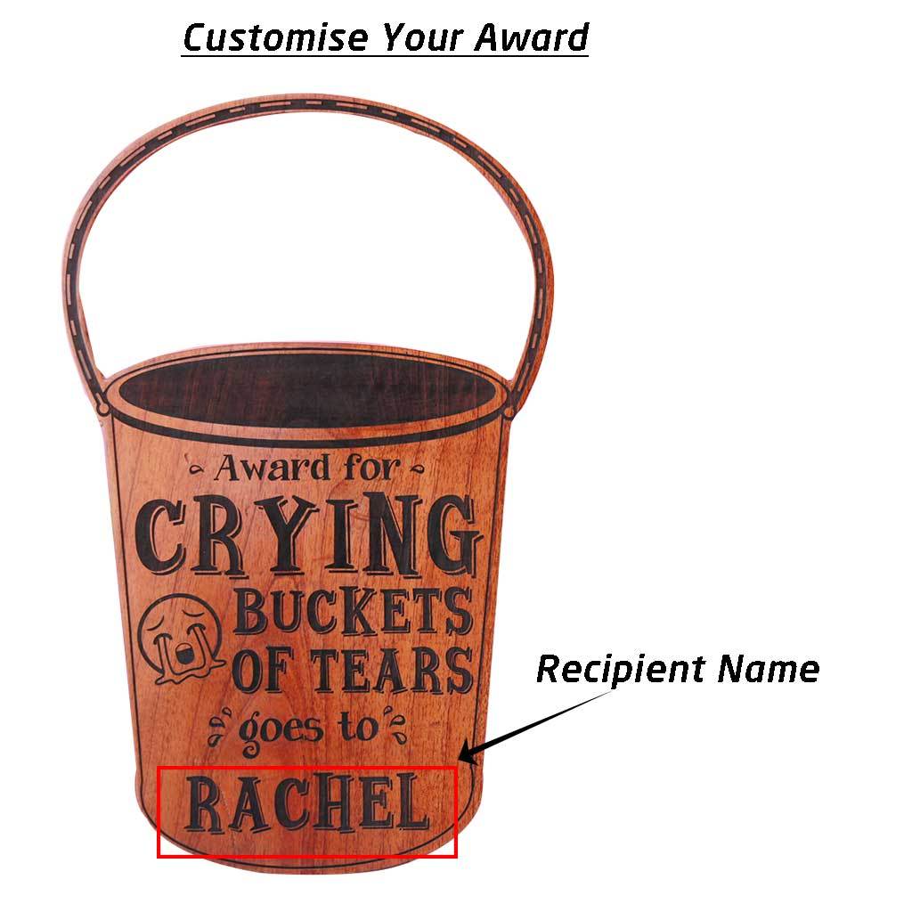 Crying Buckets of Tears Wooden Trophy & Award - Image 4