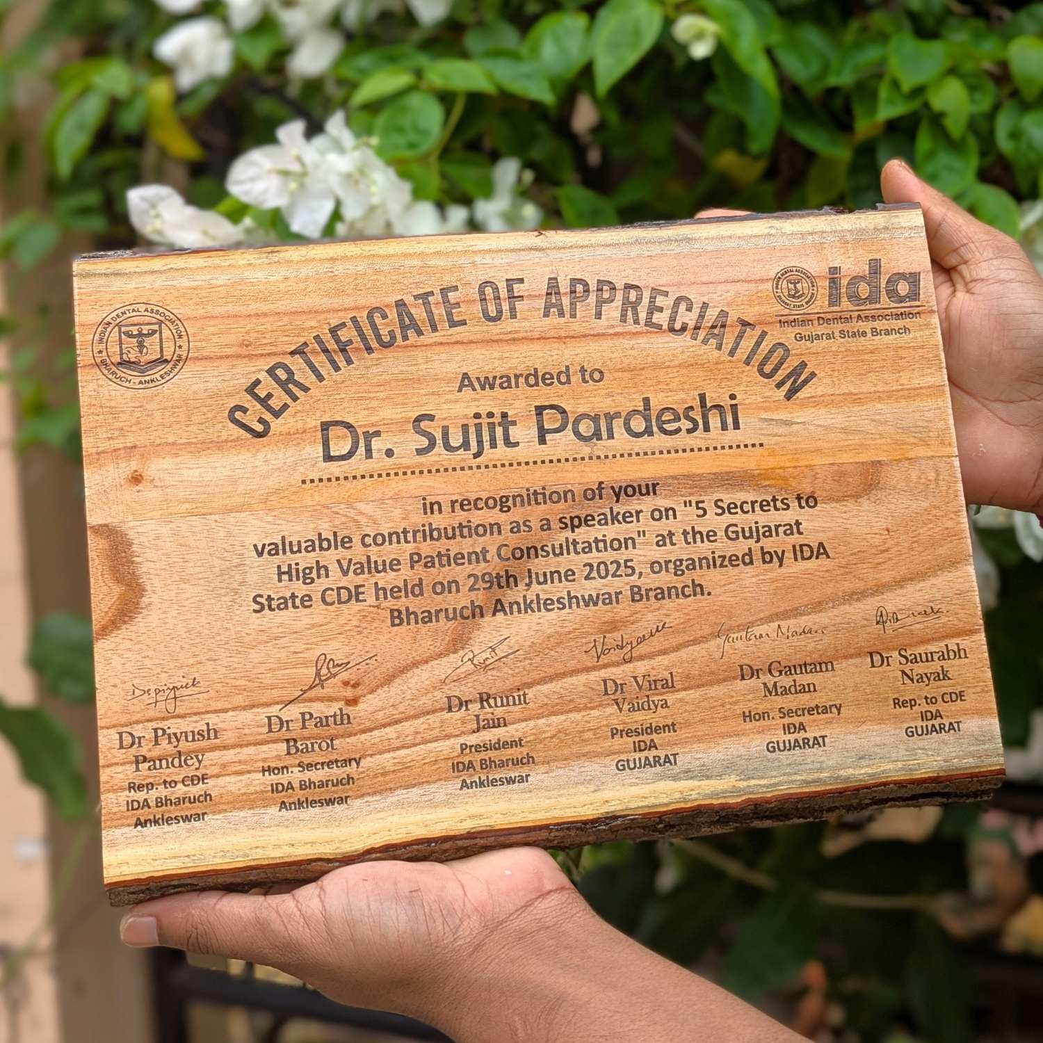 Custom Engraved Rustic Wood Certificate | Personalized Corporate Achievement Award - Image 2