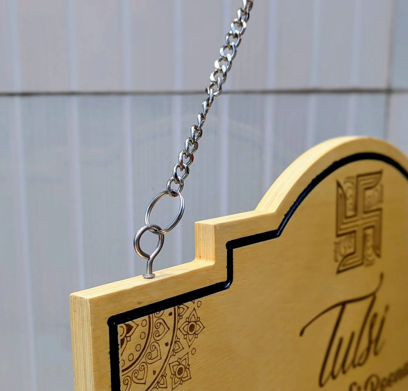 Personalized Abode Home Sign - Hanging Wooden Sign - Image 3