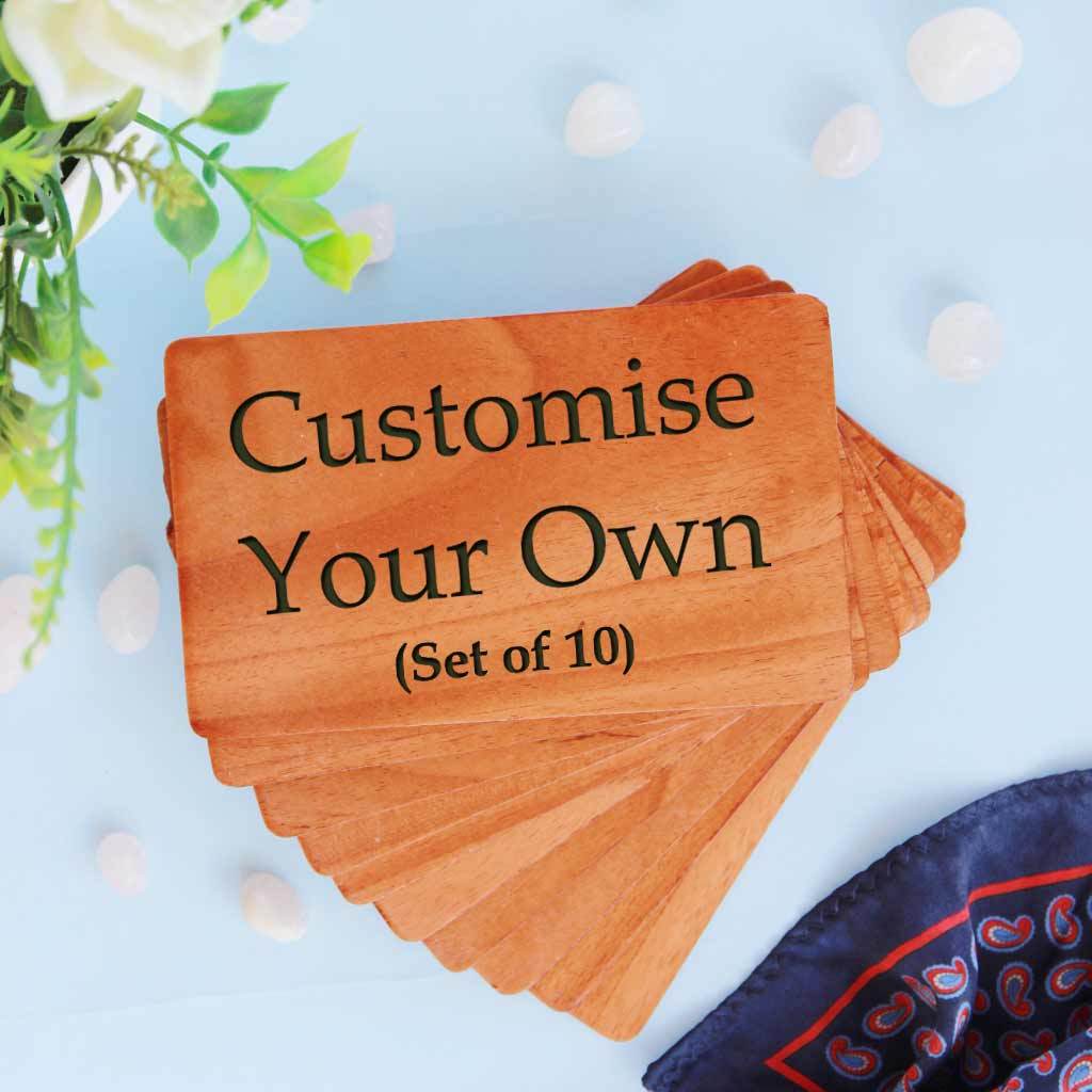 Custom Greeting Cards: Set Of Personalized Wooden Cards - Image 3