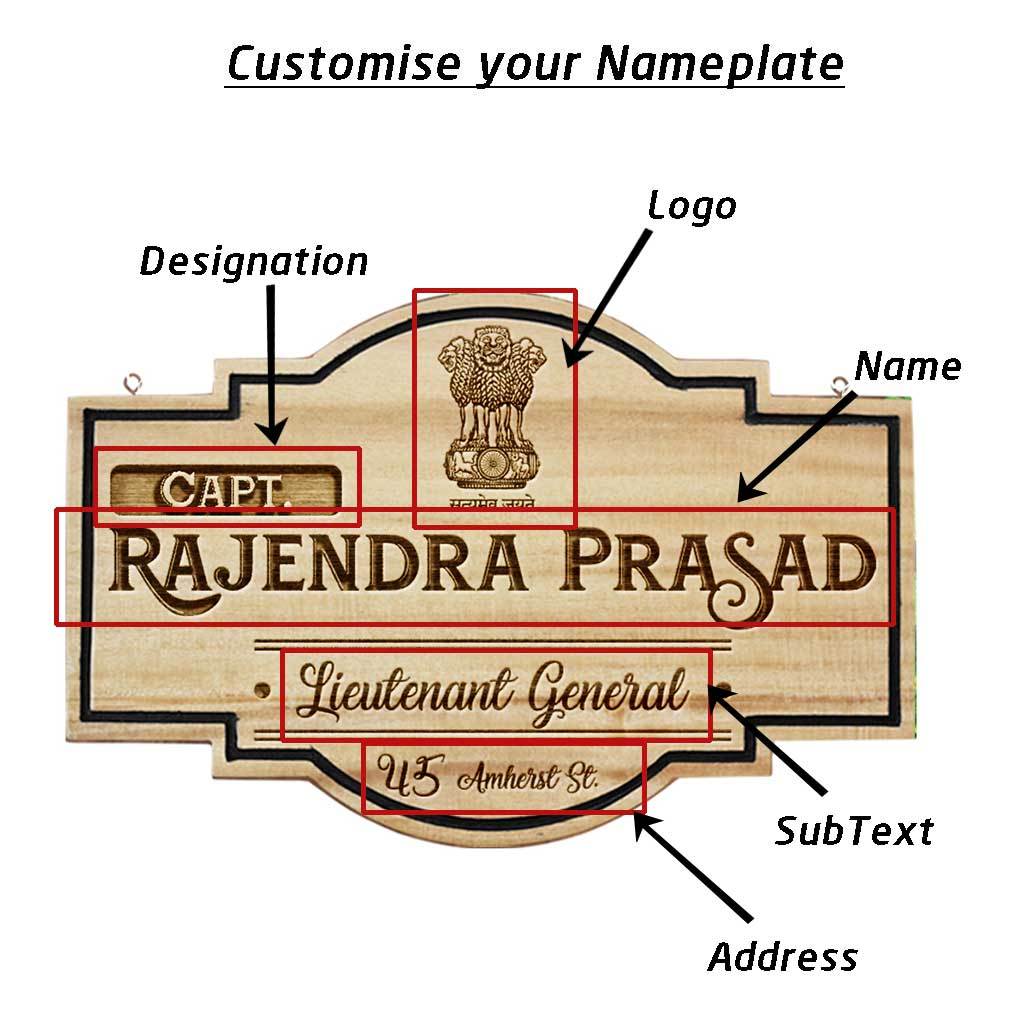 Custom Name Plates For Army Officers - Hanging Wooden Sign - Image 4