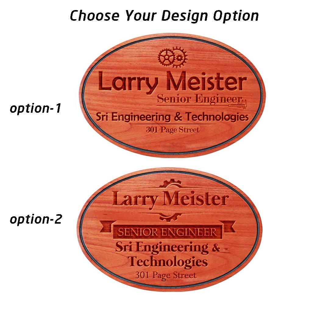 Custom Name Plates For Engineers - Hanging Wooden Sign - Image 3