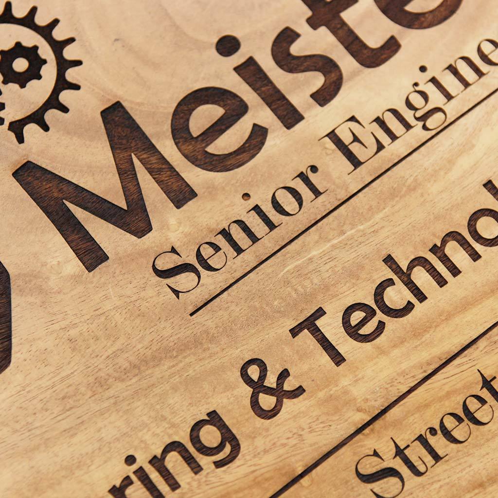 Custom Name Plates For Engineers - Hanging Wooden Sign - Image 5
