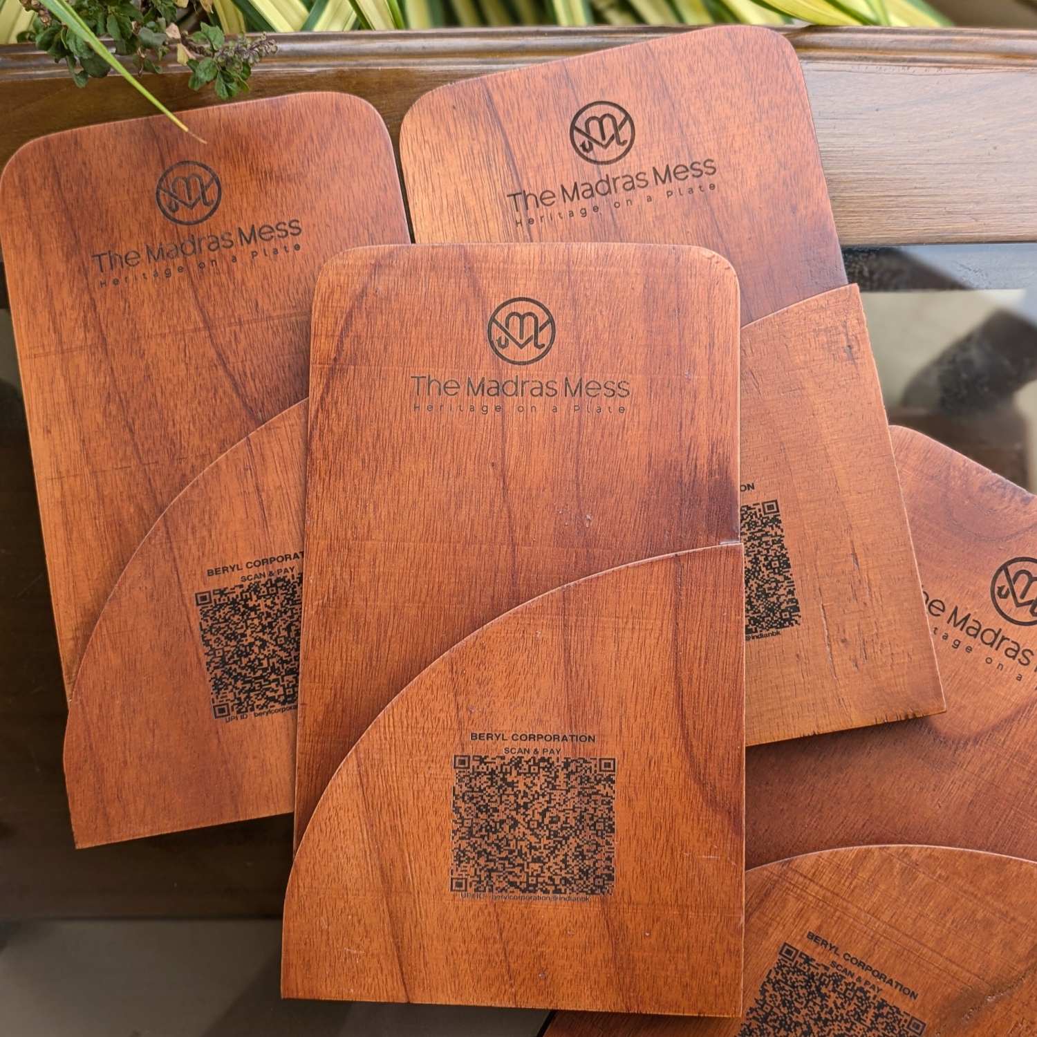 Custom Wooden Bill Folder for Restaurants & Cafés | Engraved QR Code, Card & Cash Folder - Image 7