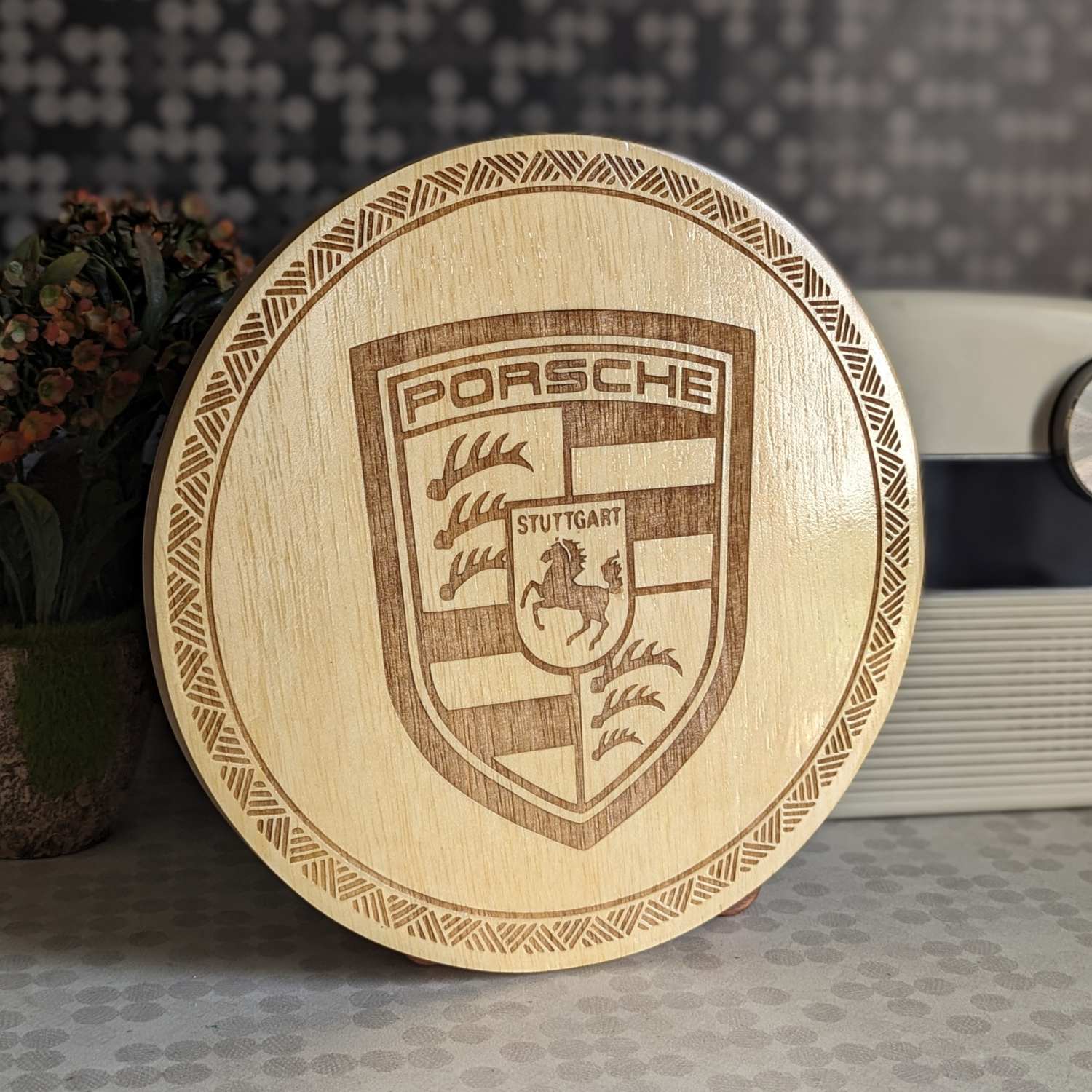 Logo Engraved Wooden Frame for Office - Image 5