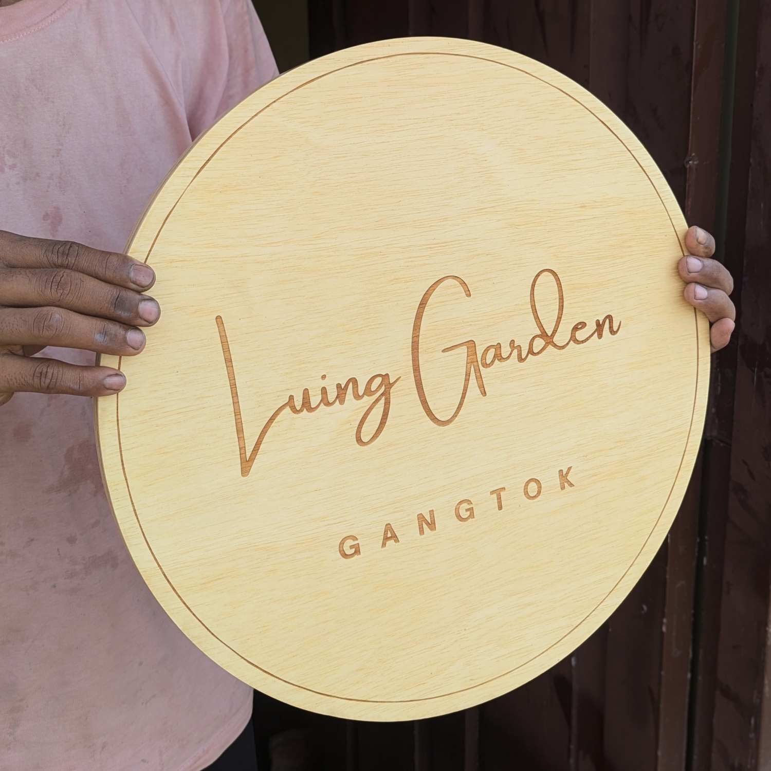 Logo Engraved Wooden Frame for Office - Image 10