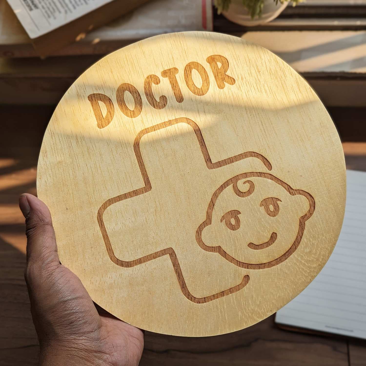 Logo Engraved Wooden Frame for Office - Image 6