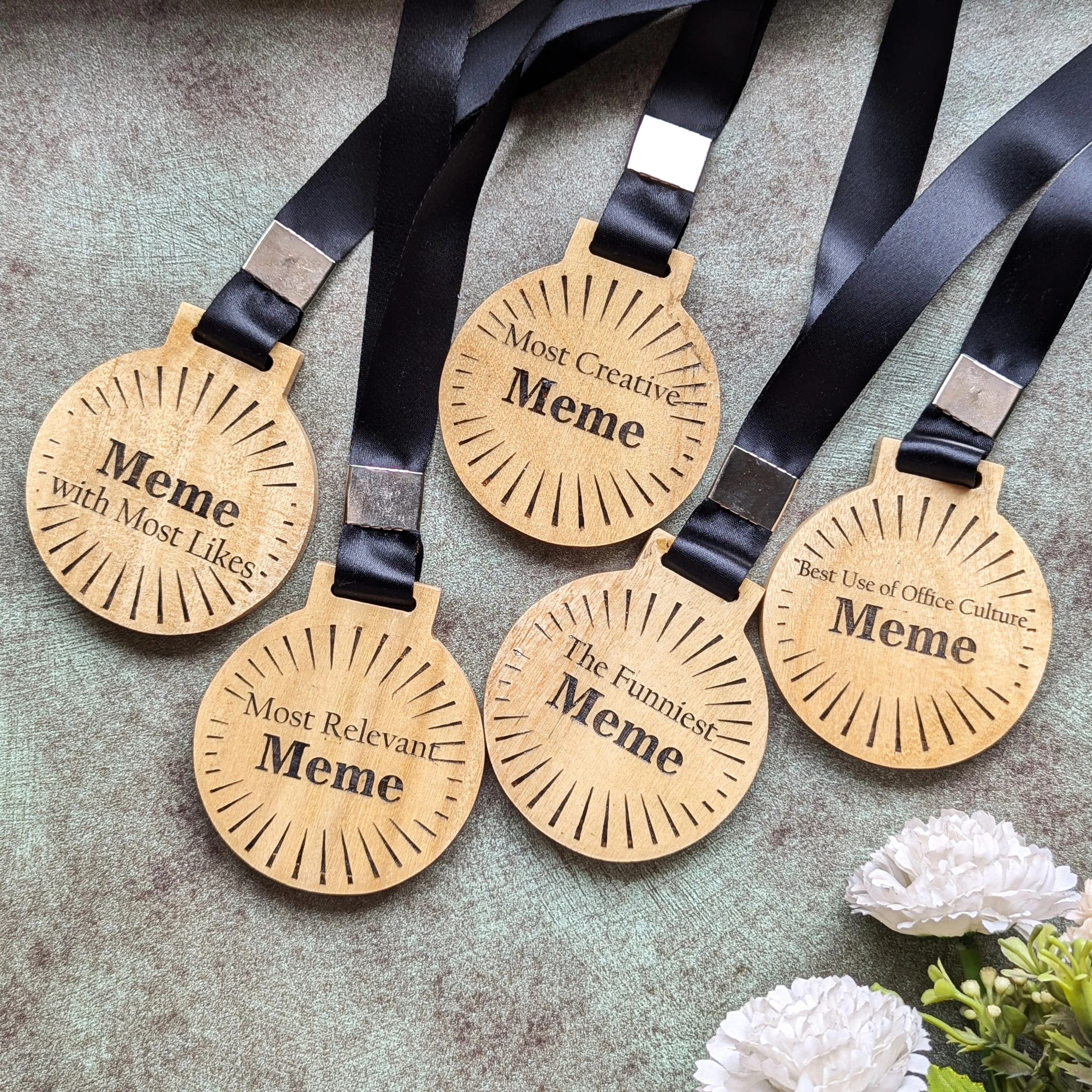 Customise Your Own Circular Wooden Medal - Image 4